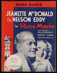 6d303 ROSE MARIE sheet music '36 Jeanette MacDonald & Nelson Eddy, the title song!