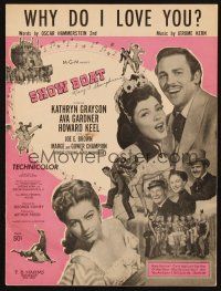 6d306 SHOW BOAT sheet music '51 Kathryn Grayson, sexy Ava Gardner, Why Do I Love You?