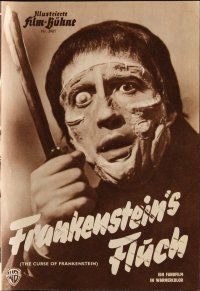 6d198 CURSE OF FRANKENSTEIN German program '57 Peter Cushing, monster Christopher Lee, different!