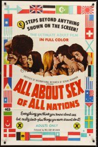 6f032 ALL ABOUT SEX OF ALL NATIONS 1sh '71 William Mishkin pseudo-documentary!