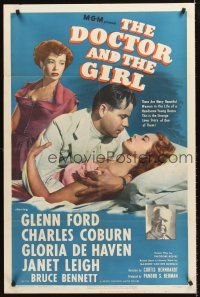 6f270 DOCTOR & THE GIRL 1sh '49 Glenn Ford, Janet Leigh, Charles Coburn, Gloria De Haven