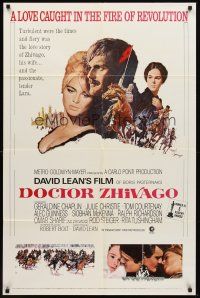 6f272 DOCTOR ZHIVAGO 1sh R71 Omar Sharif, Julie Christie, David Lean English epic, Terpning art!