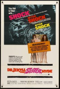 6f282 DR. JEKYLL & SISTER HYDE 1sh '72 sexual transformation of man to woman actually takes place!