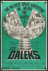 6f283 DR. WHO & THE DALEKS 1sh '66 Peter Cushing as Dr. Who, the wildest space adventure!