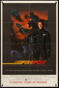 6f344 FIREFOX advance 1sh '82 cool C.D. de Mar art of killing machine, Clint Eastwood!