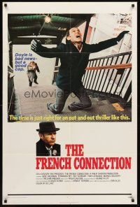6f370 FRENCH CONNECTION int'l 1sh '71 Gene Hackman in movie chase, directed by William Friedkin!