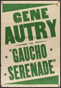 6f390 GAUCHO SERENADE E.J. Warner 1sh '40 singing western cowboy Gene Autry!