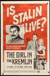 6f399 GIRL IN THE KREMLIN 1sh '57 Stalin's weird fetishism, strange rituals, plots bared!
