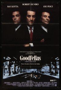 6f410 GOODFELLAS int'l 1sh '90 Robert De Niro, Joe Pesci, Ray Liotta, Martin Scorsese classic!
