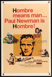 6f471 HOMBRE 1sh '66 Paul Newman, directed by Martin Ritt, it means man!