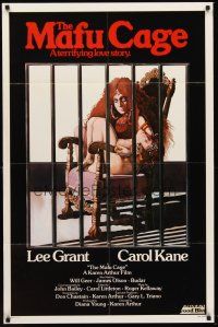 6f629 MAFU CAGE 1sh '78 directed by Karen Arthur, creepy Stoerrle art of Carol Kane behind bars!