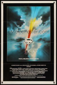6f873 SUPERMAN 1sh '78 comic book hero Christopher Reeve, Gene Hackman
