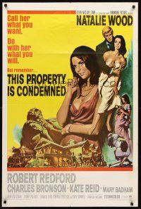 6f904 THIS PROPERTY IS CONDEMNED int'l 1sh '66 Natalie Wood, Robert Redford, Charles Bronson!