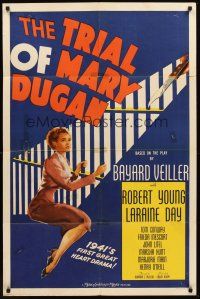 6f935 TRIAL OF MARY DUGAN 1sh '41 Robert Young, all fingers point to sexy Laraine Day!