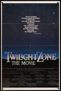 6f942 TWILIGHT ZONE 1sh '83 Joe Dante, Steven Spielberg, John Landis, from Rod Serling TV series!