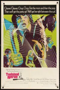 6f943 TWISTED NERVE int'l 1sh '69 Hayley Mills, Roy Boulting English horror, cool psychadelic art!