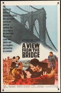 6f957 VIEW FROM THE BRIDGE 1sh '62 Raf Vallone, Arthur Miller's towering drama of love & obsession!