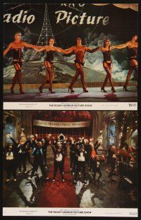 6g959 ROCKY HORROR PICTURE SHOW 2 color 11x14 stills '75 Tim Curry, Sarandon in drag chorus line!