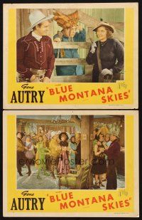 6g858 BLUE MONTANA SKIES 2 LCs R45 singing cowboy Gene Autry, Smiley Burnette!
