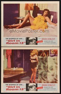 6g903 GIRL IN ROOM 13 2 LCs '60 Brian Donlevy, sexy Andrea Baynard, love and murder!