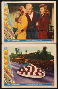6g948 PEGGY 2 LCs '50 Charles Coburn, Diana Lynn, Rose Bowl Parade!