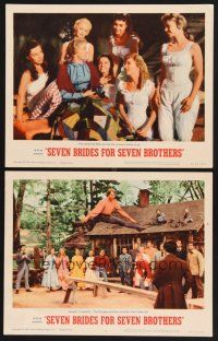 6g966 SEVEN BRIDES FOR SEVEN BROTHERS 2 LCs R62 Jane Powell & Howard Keel, classic MGM musical!