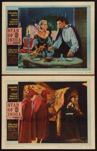 6g976 STAR OF INDIA 2 LCs '56 Cornel Wilde, Jean Wallace, adventure, romance, excitement!