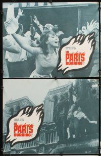 6g247 IS PARIS BURNING 8 LCs '66 Rene Clement's Paris brule-t-il, World War II all-star cast!