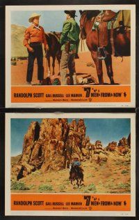 6g497 7 MEN FROM NOW 7 LCs '56 Budd Boetticher, cowboy Randolph Scott, Gail Russell!