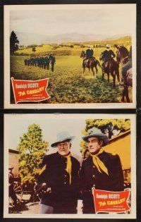 6g498 7th CAVALRY 7 LCs '56 Randolph Scott avenges General Custer & the massacre at Little Big Horn!
