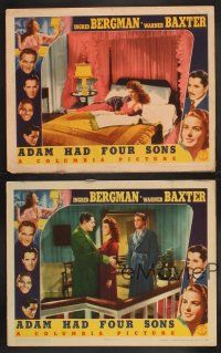 6g696 ADAM HAD FOUR SONS 4 LCs '41 Ingrid Bergman, Warner Baxter, Susan Hayward, Fay Wray