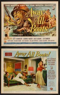6g052 AWAY ALL BOATS 8 LCs '56 Jeff Chandler, the battle cry of the South Pacific!