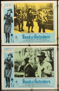 6g056 BAND OF OUTSIDERS 8 int'l LCs '66 Godard's Bande a Part, Anna Karina, Claude Brasseur!