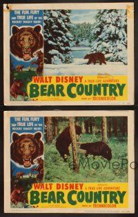 6g703 BEAR COUNTRY 4 LCs '53 Disney True-Life Adventure, cool bear border artwork!