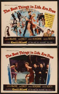 6g063 BEST THINGS IN LIFE ARE FREE 8 LCs '56 Michael Curtiz, Gordon MacRae, Dan Dailey!