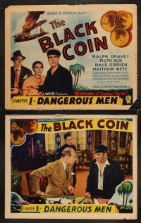 6g076 BLACK COIN 8 chapter 1 LCs '36 Ralph Graves, serial, Dangerous Men, full-color images!