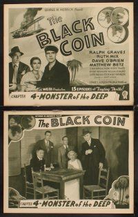 6g078 BLACK COIN 8 chapter 4 LCs '36 Ralph Graves, Ruth Mix, O'Brien, serial, Monster of the Deep!