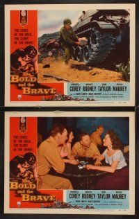 6g501 BOLD & THE BRAVE 7 LCs '56 Wendell Corey, Mickey Rooney, the guts & glory story bravely told!