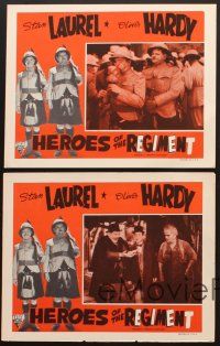 6g643 BONNIE SCOTLAND 5 LCs R40s wacky Stan Laurel & Oliver Hardy, Heroes of the Regiment