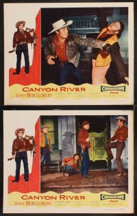 6g103 CANYON RIVER 8 LCs '56 cowboy George Montgomery in the killer land west of Wyoming!