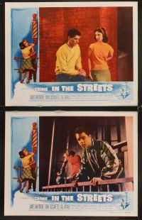 6g130 CRIME IN THE STREETS 8 LCs '56 Sal Mineo & 1st John Cassavetes, directed by Don Siegel!