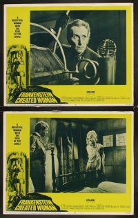 6g194 FRANKENSTEIN CREATED WOMAN 8 LCs '67 cool images of Peter Cushing in title role!