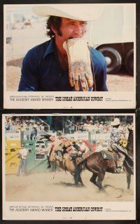 6g207 GREAT AMERICAN COWBOY 8 LCs '74 Larry Mahan, cool rodeo images!