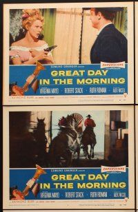 6g589 GREAT DAY IN THE MORNING 6 LCs '56 Robert Stack & sexy Virginia Mayo, Jacques Tourneur!