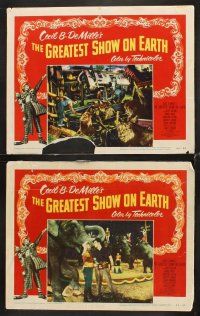 6g525 GREATEST SHOW ON EARTH 7 LCs '52 Dorothy Lamour, Gloria Grahame, James Stewart