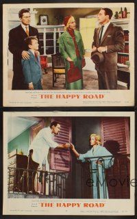 6g731 HAPPY ROAD 4 LCs '57 Gene Kelly directs & stars w/pretty Barbara Laage!