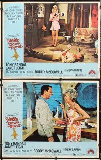 6g221 HELLO DOWN THERE 8 LCs '69 Tony Randall & Janet Leigh in wacky ocean sci-fi rock & roll comedy