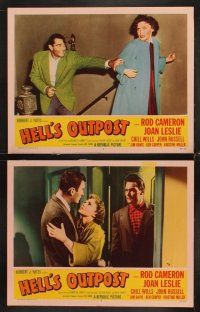 6g527 HELL'S OUTPOST 7 LCs '55 Rod Cameron, Chill Wills, John Russell & Joan Leslie!