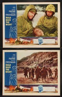 6g528 HOLD BACK THE NIGHT 7 LCs '56 Korean War soldiers John Payne & Chuck Connors, Mona Freeman!