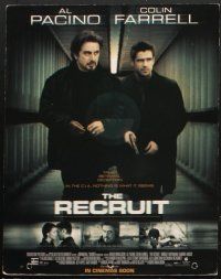 6g023 RECRUIT 9 LCs '03 Al Pacino, Colin Farrell, Bridget Moynahan, trust, betrayal, deception!